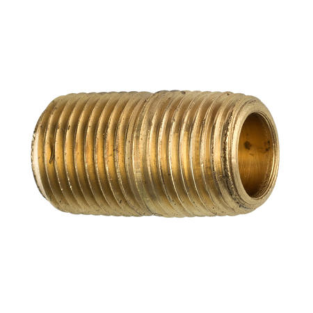 AGS Brass Close Nipple, 3/4 Length, Male (1/8-27 NPT), 1/bag PTF-23B